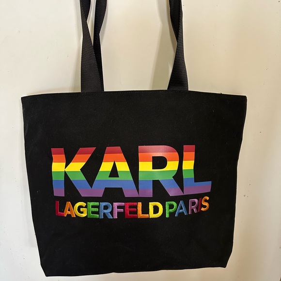 Karl Lagerfeld Embroidered Rainbow Tote - Picture 2 of 7